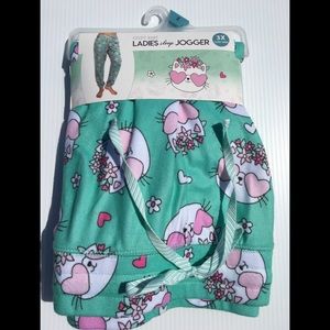 3X Briefly Stated KITTY CAT Pajama Pants Joggers